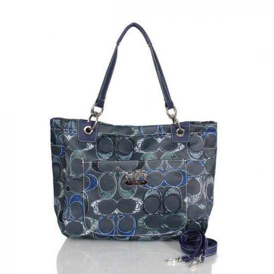 Coach Poppy In Monogram Large Navy Totes BWX | Women